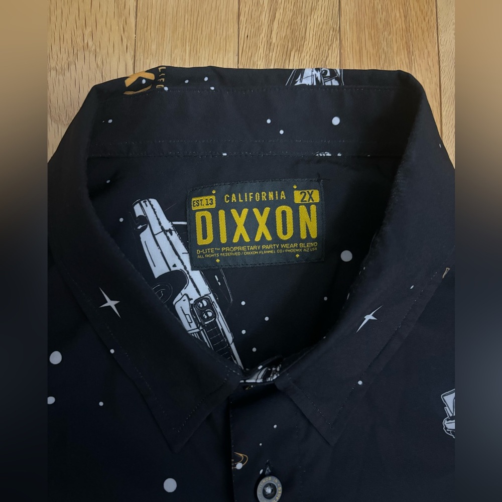 Dixxon Flannel Born In California The Impala Party Shirt Men’s Size 2XL - Picture 5 of 7